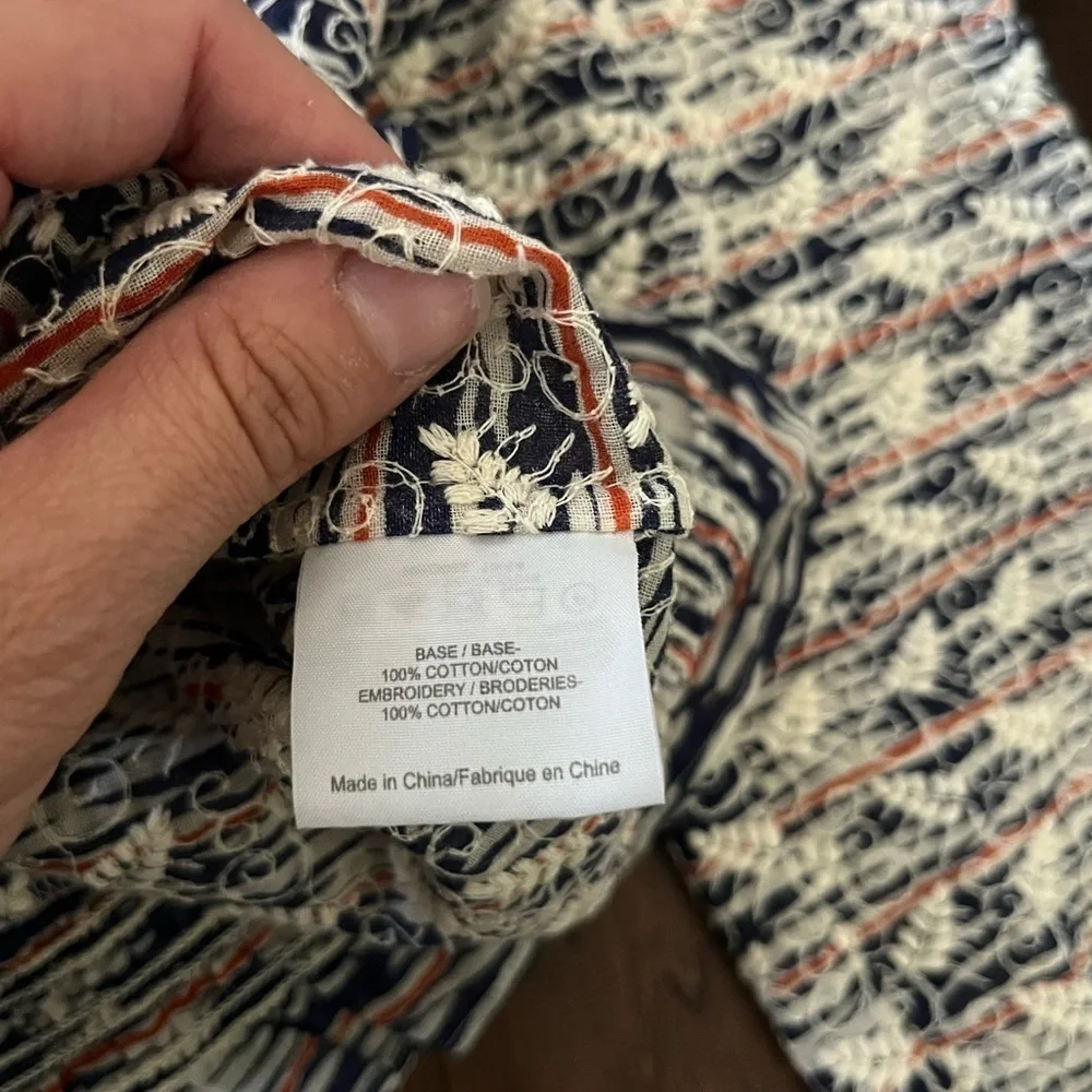 Tory Burch Embroidered Long Sleeve Blouse